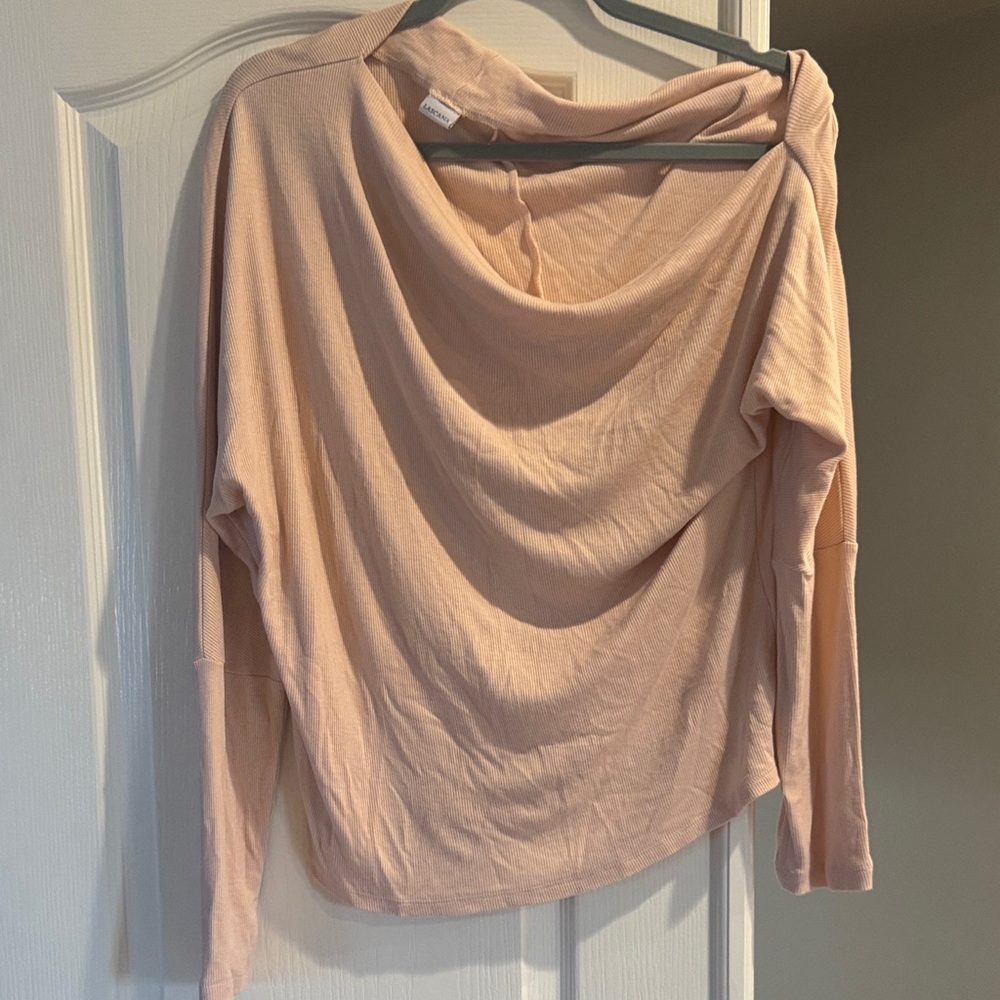 Elegant Women's Blush Drape Top